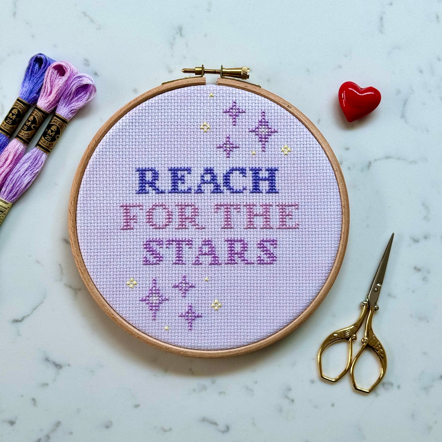 Reach for the Stars Cross Stitch Pattern – PDF Download