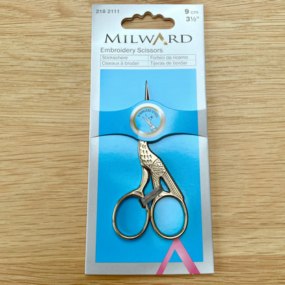 Milward Gold Stork Embroidery Scissors