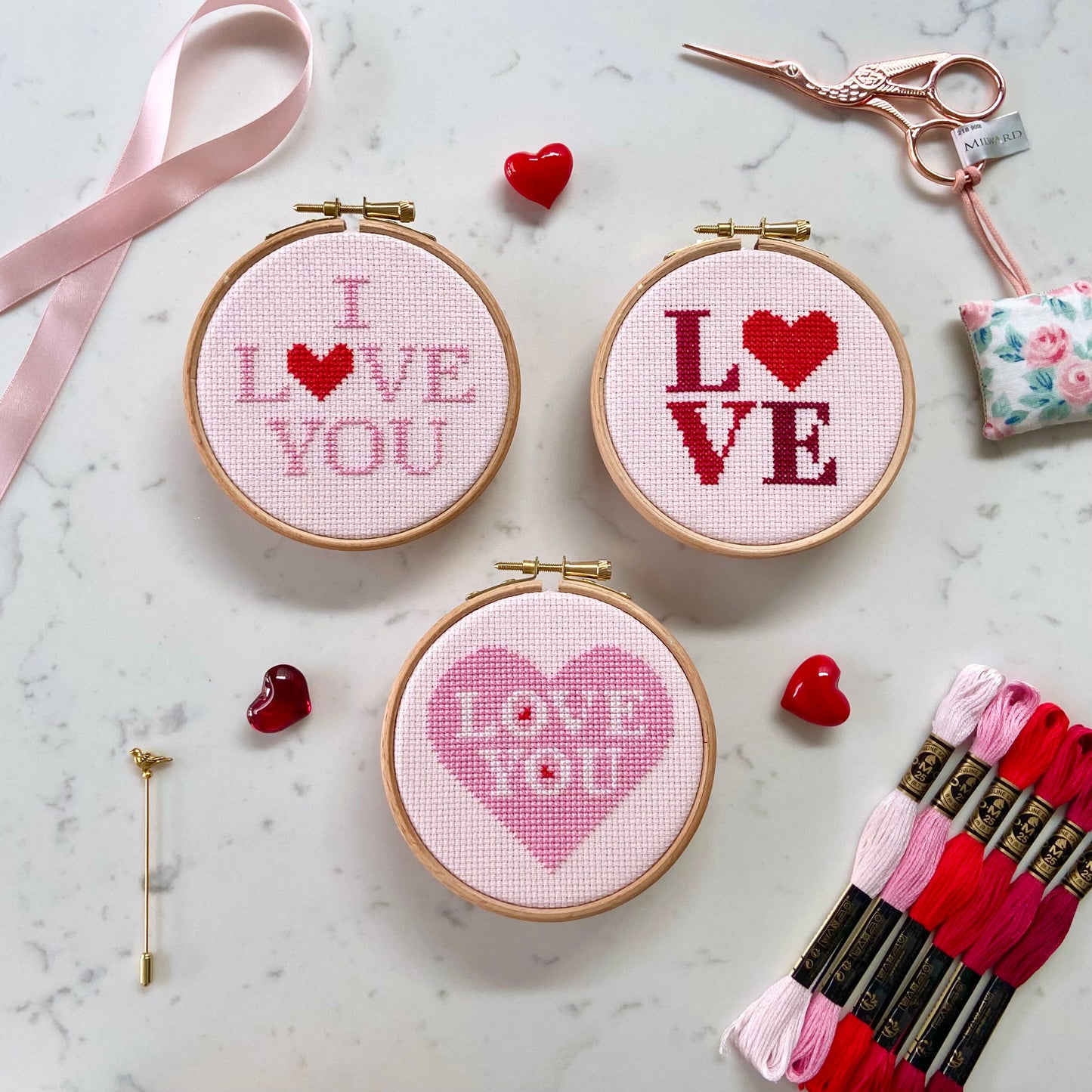 I Love You Cross Stitch Kit