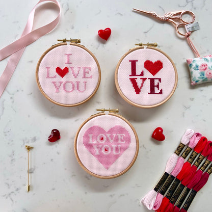 I Love You Cross Stitch Kit