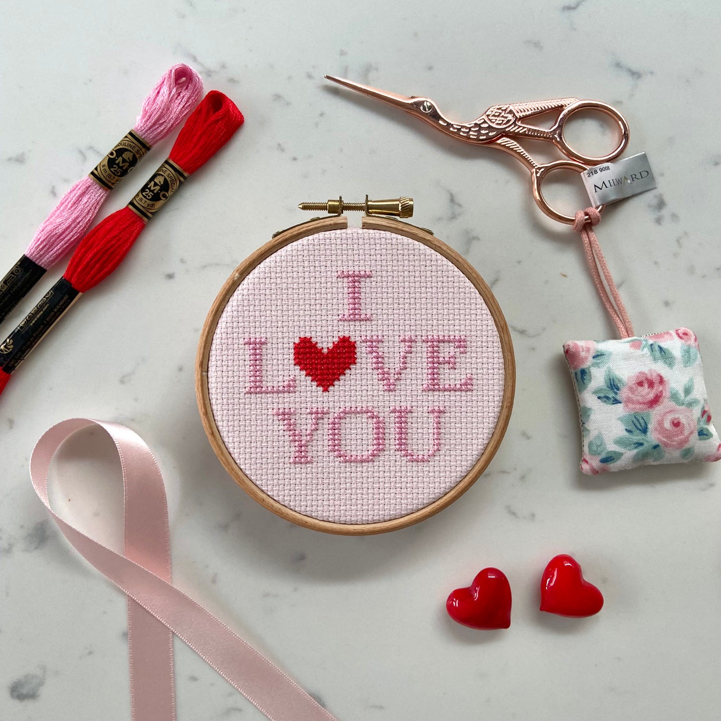 I Love You Cross Stitch Kit
