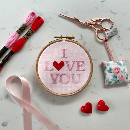 I Love You Cross Stitch Kit