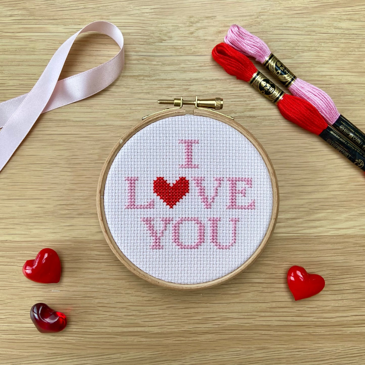 I Love You Cross Stitch Kit