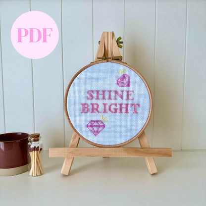 Shine Bright Cross Stitch Pattern – PDF Download