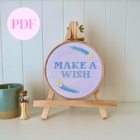 Make a Wish Cross Stitch Pattern – PDF Download