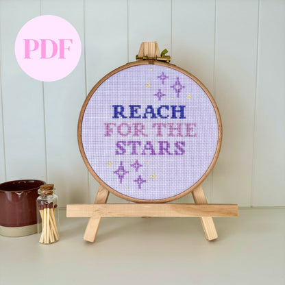 Reach for the Stars Cross Stitch Pattern – PDF Download