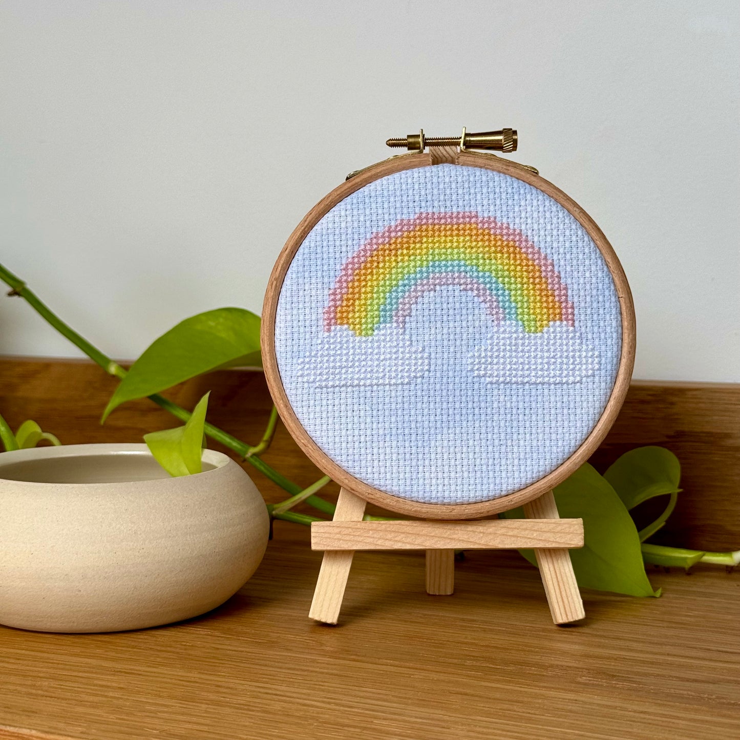 Over the Rainbow Blue Sky Cross Stitch Pattern – PDF Download