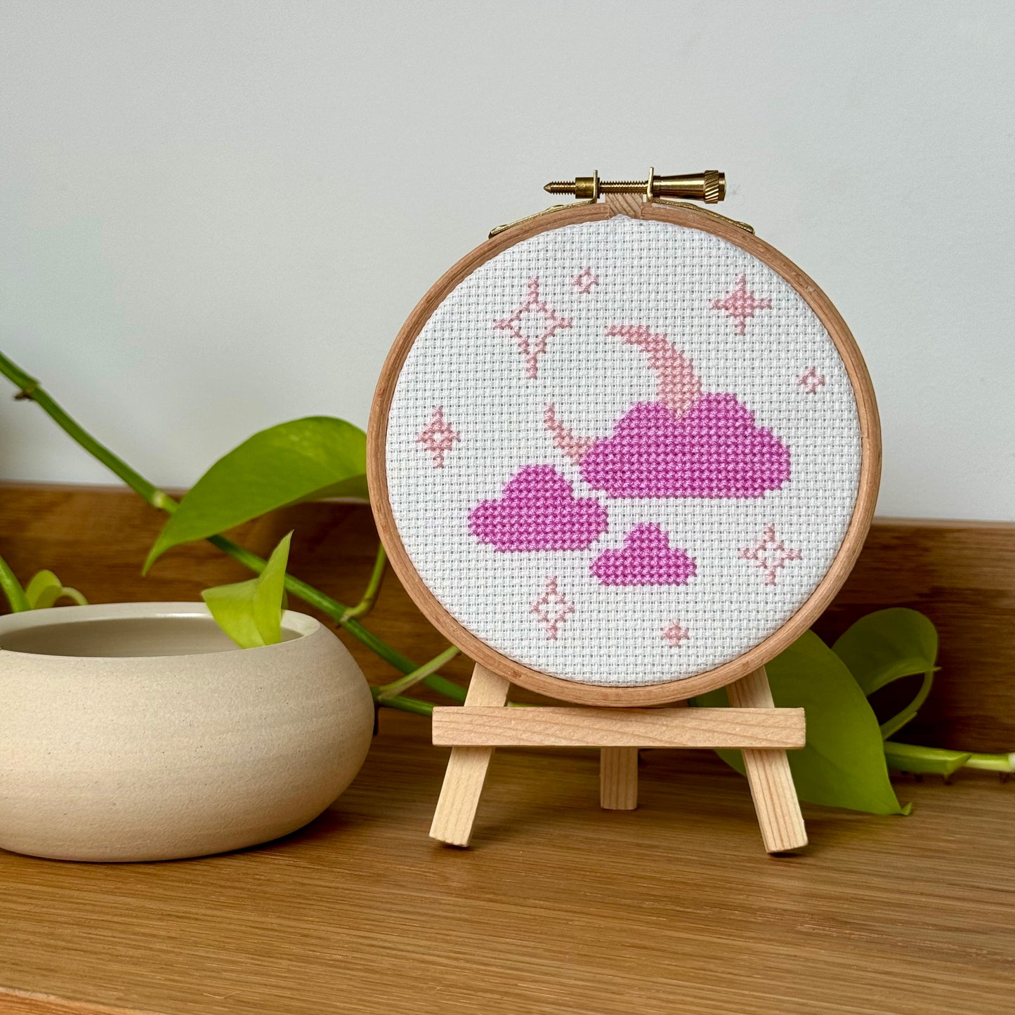 Moon and Stars Cross Stitch Pattern – PDF Download