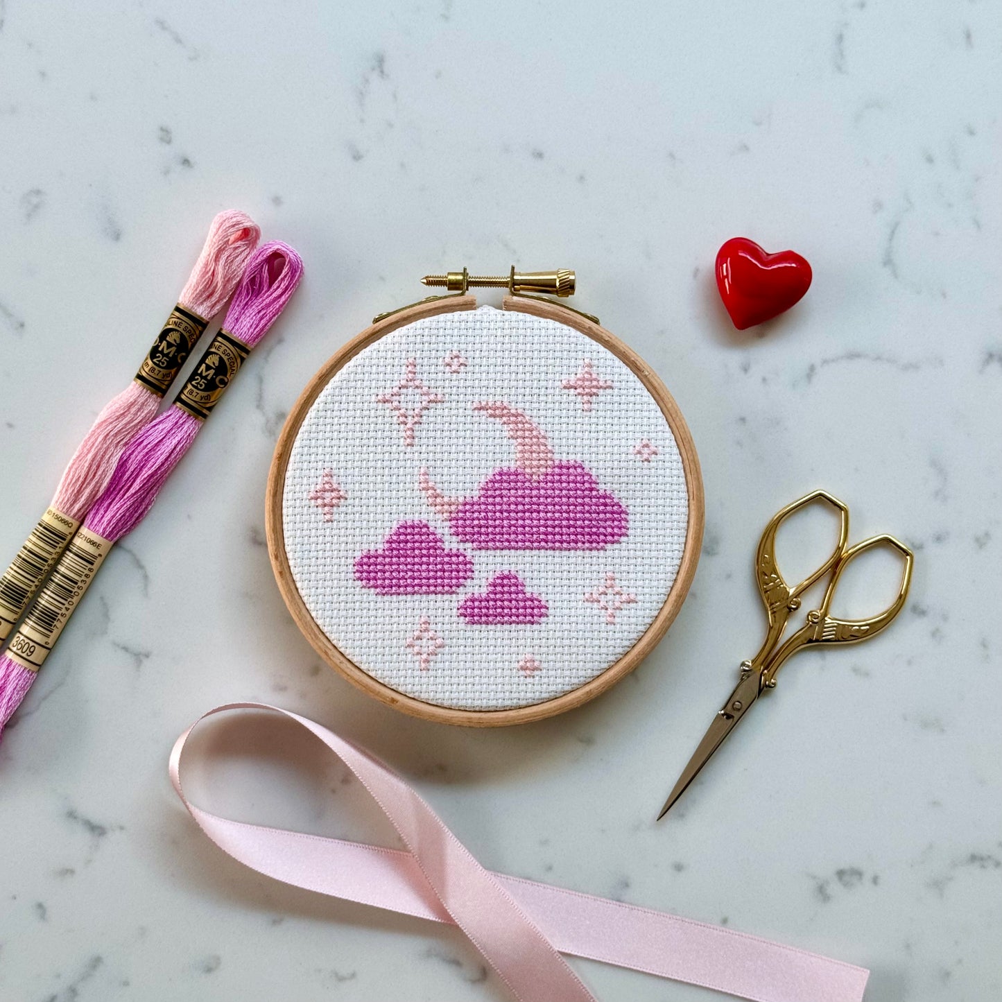 Moon and Stars Cross Stitch Pattern – PDF Download