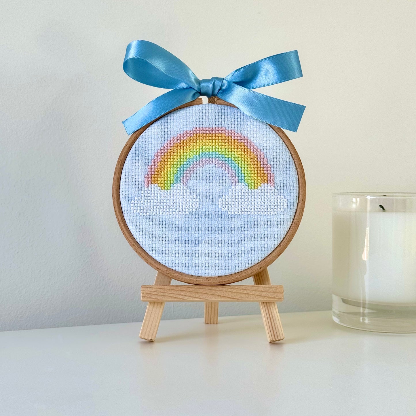Over the Rainbow Blue Sky Cross Stitch Pattern – PDF Download