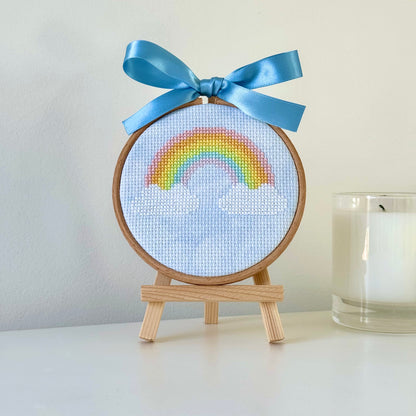 Over the Rainbow Blue Sky Cross Stitch Pattern – PDF Download