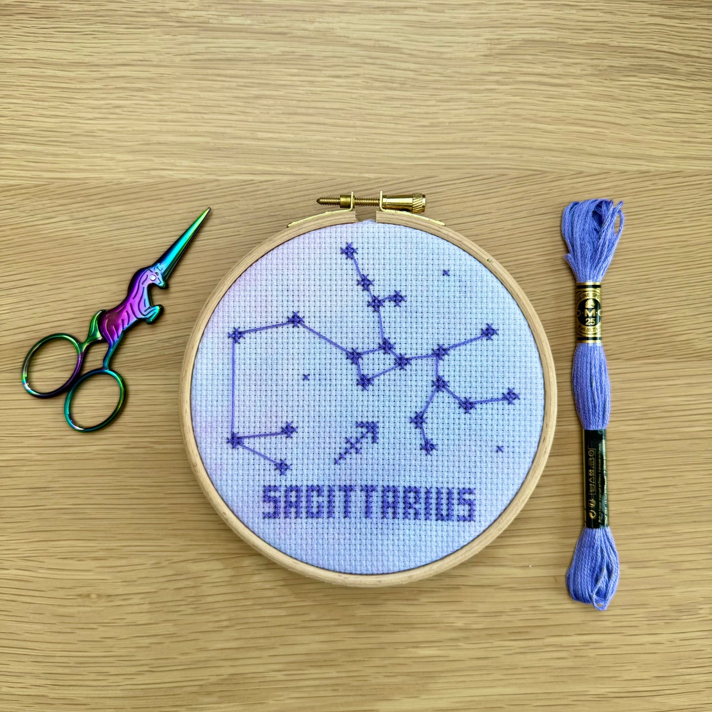 Sagittarius Constellation Galaxy Cross Stitch Pattern – PDF Download