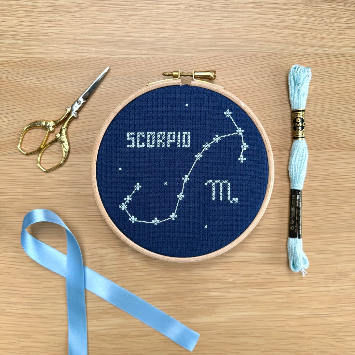 Scorpio Constellation Night Sky Cross Stitch Pattern – PDF Download