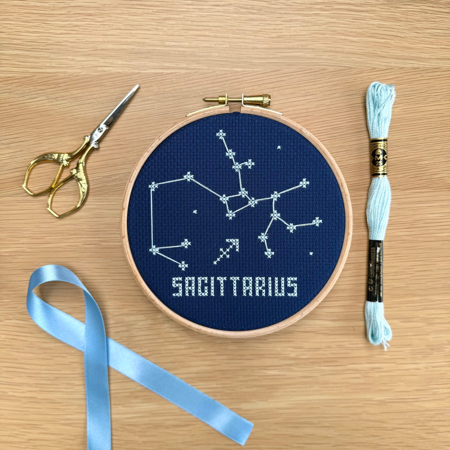 Sagittarius Constellation Night Sky Cross Stitch Pattern – PDF Download