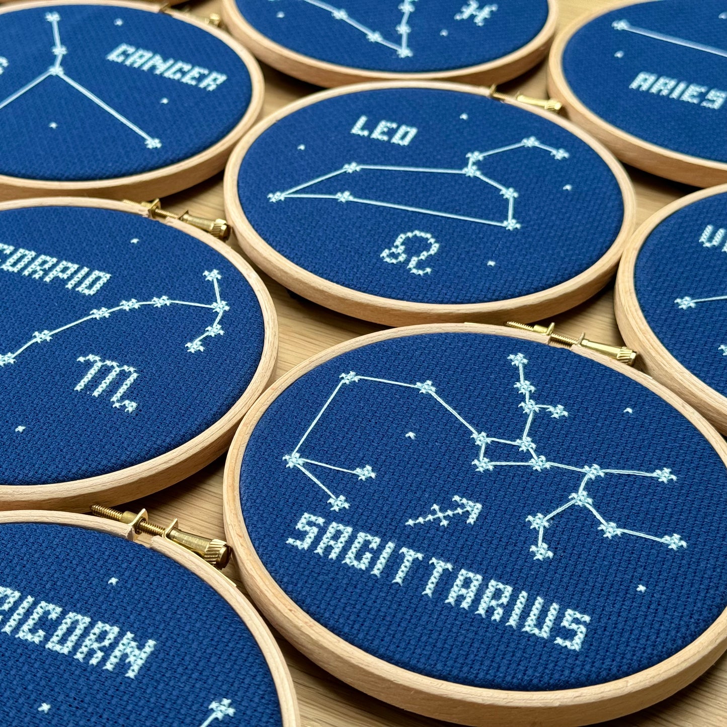 Leo Constellation Night Sky Cross Stitch Pattern – PDF Download