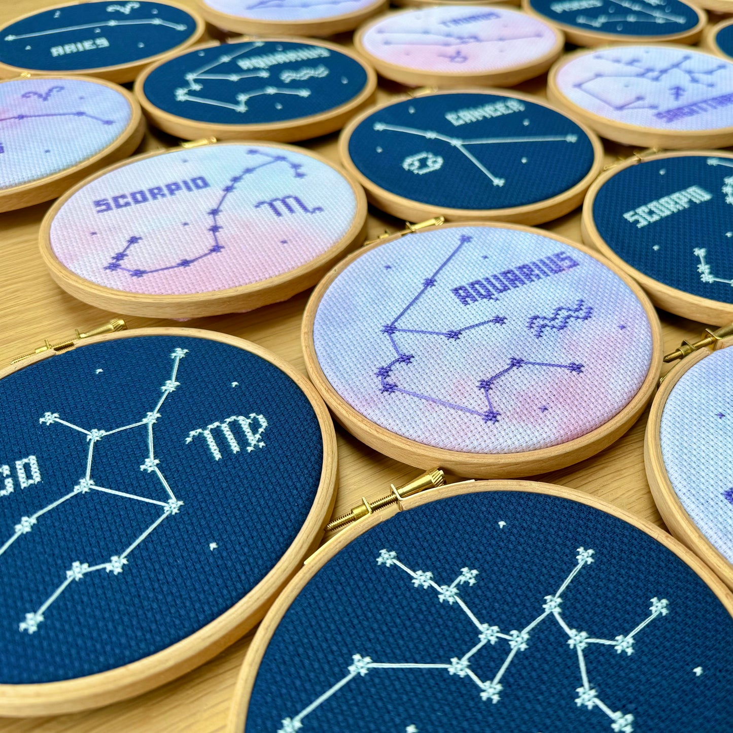 Aries Constellation Galaxy Cross Stitch Pattern – PDF Download