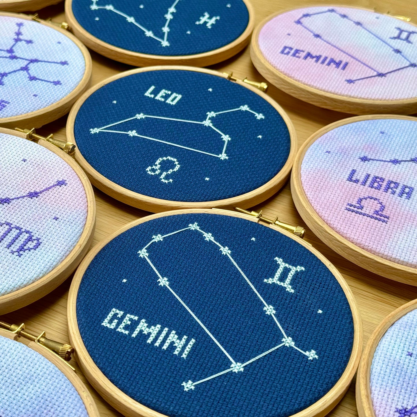 Leo Constellation Night Sky Cross Stitch Pattern – PDF Download