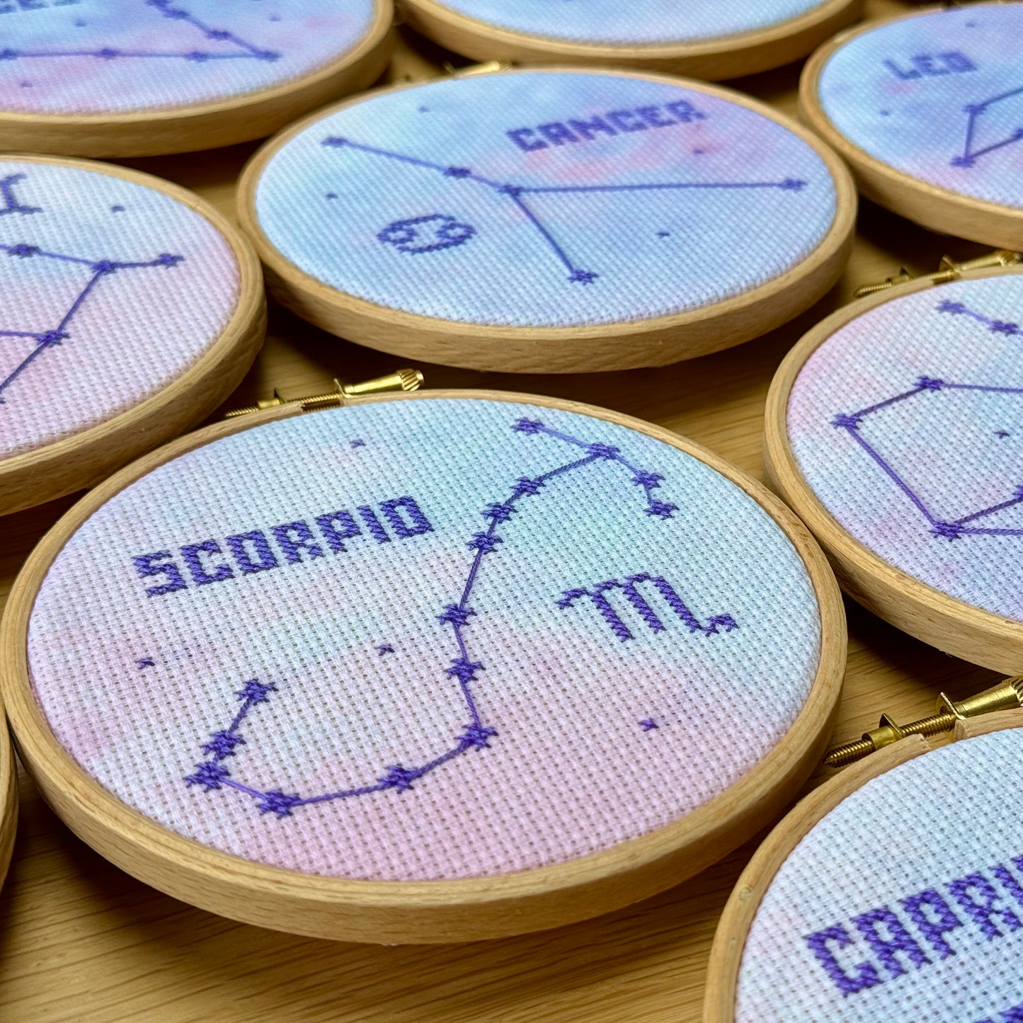 Scorpio Constellation Galaxy Cross Stitch Pattern – PDF Download