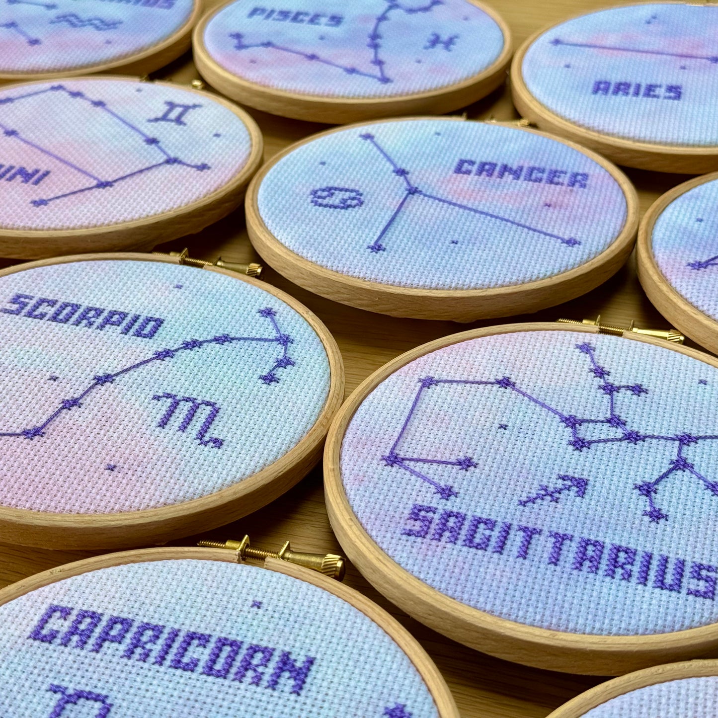 Gemini Constellation Galaxy Cross Stitch Pattern – PDF Download